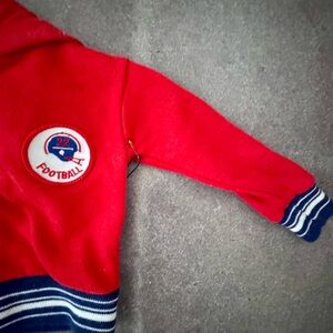Vintage baby hoodie 1970’s Football snap up